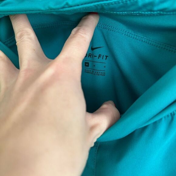 Nike Dri Fit Women’s Teal Blue 3” Athletic Running Shorts - Picture 8 of 8